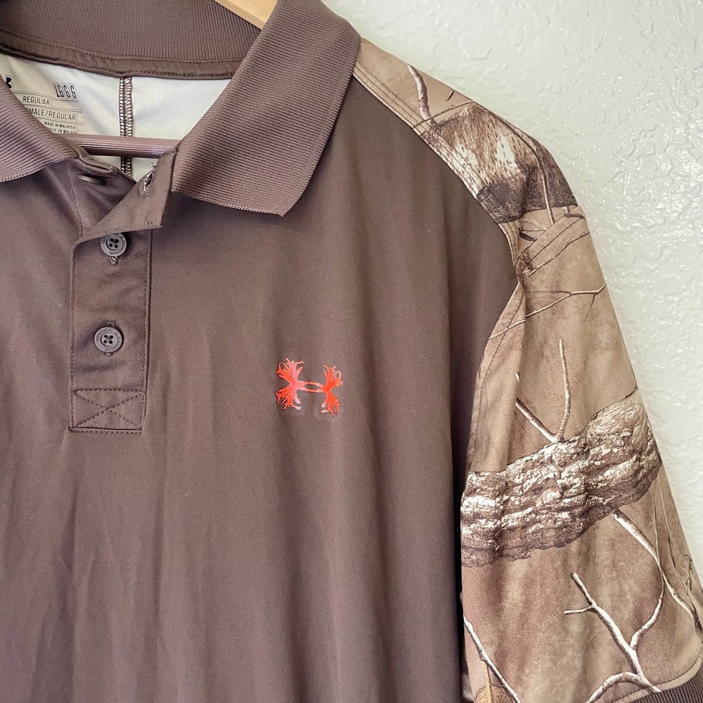 Under Armour Men’s Brown Camo Polo